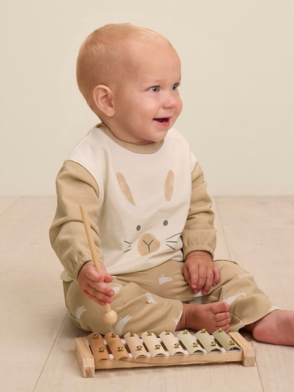 NWT - Baby Little Co. by Lauren Conrad 2-pc. Seamed Bunny Crew & Pants Set